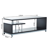 easycomfort easycomfort mobile porta tv in legno nero 114x40x40 5cm ean 8054144135830