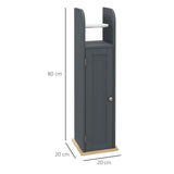 easycomfort easycomfort mobiletto bagno con barra e armadietto a 3 livelli regolabili in mdf e truciolato grigio