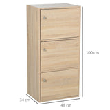 easycomfort easycomfort mobiletto multiuso con 3 ripiani in legno e 3 ante per casa o ufficio ean 8054111842976