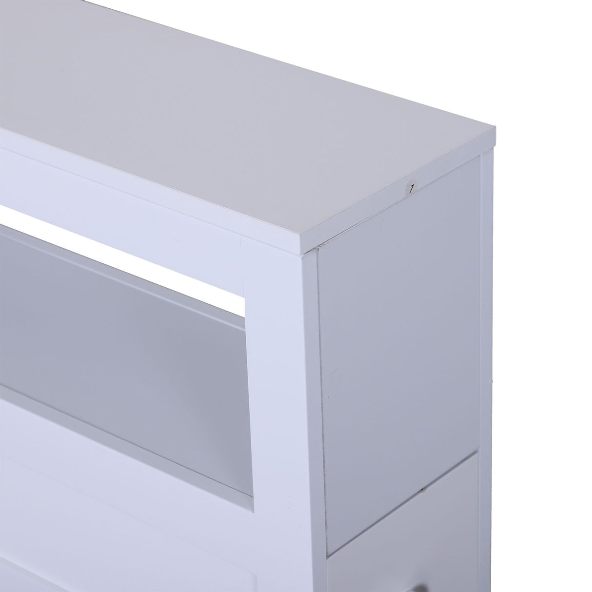 easycomfort easycomfort mobiletto salvaspazio da bagno in legno con ripiano e 2 cassetti bianco 16x52x66cm ean 8054111844499