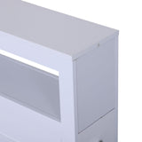 easycomfort easycomfort mobiletto salvaspazio da bagno in legno con ripiano e 2 cassetti bianco 16x52x66cm ean 8054111844499