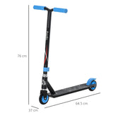 easycomfort easycomfort monopattino con freno posteriore in metallo e alluminio 64 5x37x76cm nero