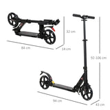 easycomfort easycomfort monopattino pieghevole per bambini fino a 14 anni con ruote luminose e manubrio regolabile su 3 livelli nero