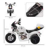 easycomfort easycomfort moto elettrica per bambini 6v a 3 ruote con luci e musica velocita 3kmh eta 18 36 mesi 87x46x54cm bianco