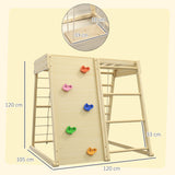 easycomfort easycomfort palestrina per bambini 3 anni 5 in 1 con parete da arrampicata 3 scale e altalena 120x105x120 cm