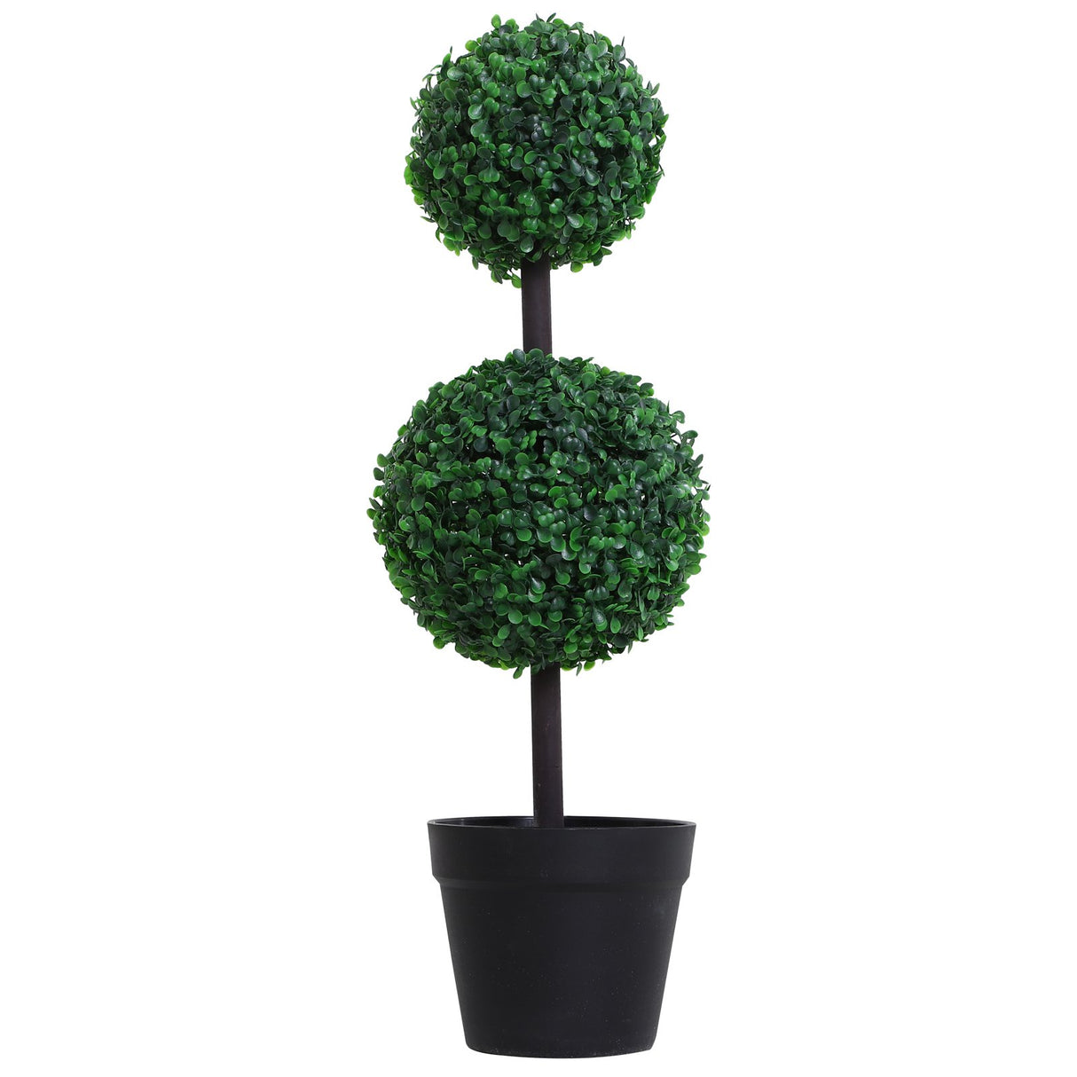 easycomfort easycomfort pianta artificiale bosso due sfere da esterno e interno con vaso 23 x 67 cm ean 8054111840606