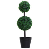 easycomfort easycomfort pianta artificiale bosso due sfere da esterno e interno con vaso 23 x 67 cm ean 8054111840606