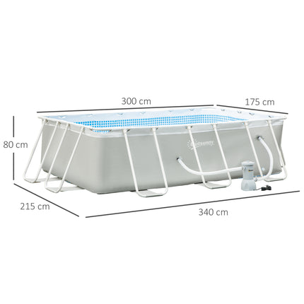 immagine-3-easycomfort-easycomfort-piscina-fuori-terra-da-giardino-rettangolare-con-pompa-di-filtraggio-e-telaio-in-acciaio-340x215x80cm-grigia