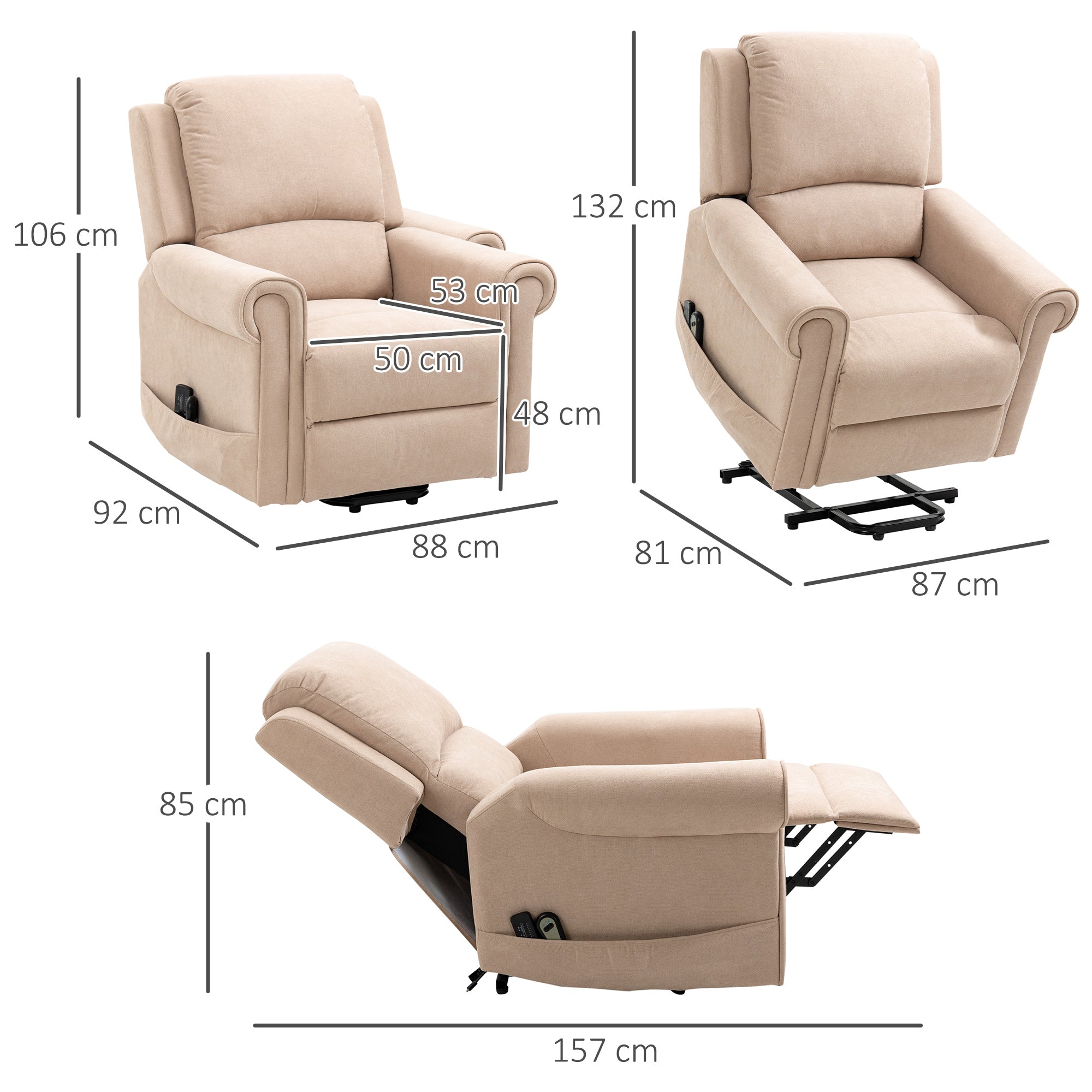 EASYCOMFORT Poltrona Alzapersona Reclinabile fino a 135° con