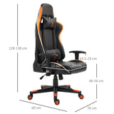 easycomfort easycomfort poltrona gaming con altezza e schienale regolabile sedia da ufficio nera e arancione ean 8054144134437