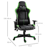 easycomfort easycomfort poltrona gaming con altezza e schienale regolabile sedia da ufficio nera e verde ean 8055776913735