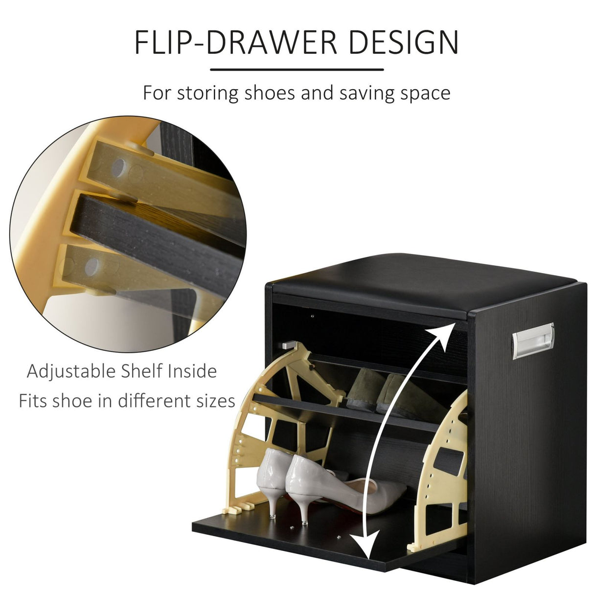 easycomfort easycomfort pouf portascarpe con cassetto scarpiera salvaspazio con seduta imbottita ean 8054111842419