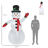 easycomfort easycomfort pupazzo di neve gonfiabile con luci led e gonfiatore incluso 159x95x243cm