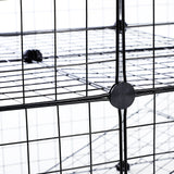 easycomfort easycomfort recinto gabbia personalizzabile per piccoli animali domestici in metallo nero 36 pannelli 35x35cm ean 8054111843362