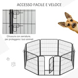 easycomfort easycomfort recinto recinzione per animali cuccioli cani 8pz 80x80cm nero ean 8054144134345