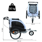 easycomfort easycomfort rimorchio bicicletta passeggino per cani 3 ruote bianco e nero ean 8055776911571