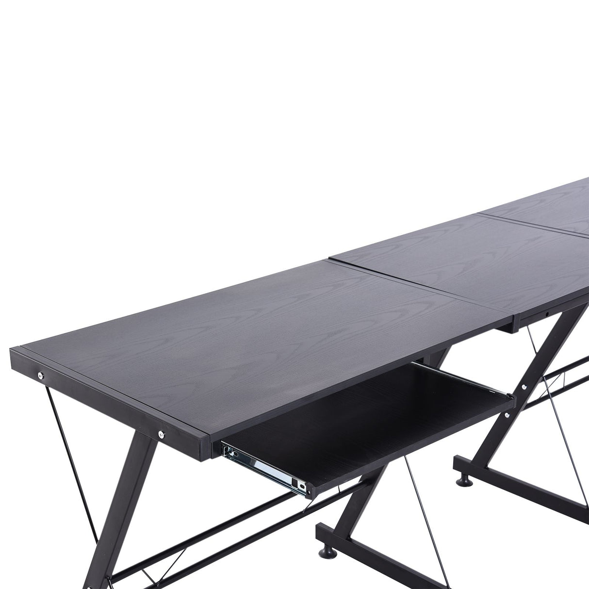 easycomfort easycomfort scrivania angolo convertibile multiposizione in legno e acciaio nero ean 8054144135977