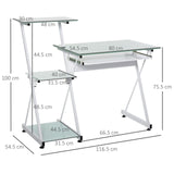 easycomfort easycomfort scrivania porta pc con mensole e piano estraibile per tastiera ean 8055776910352