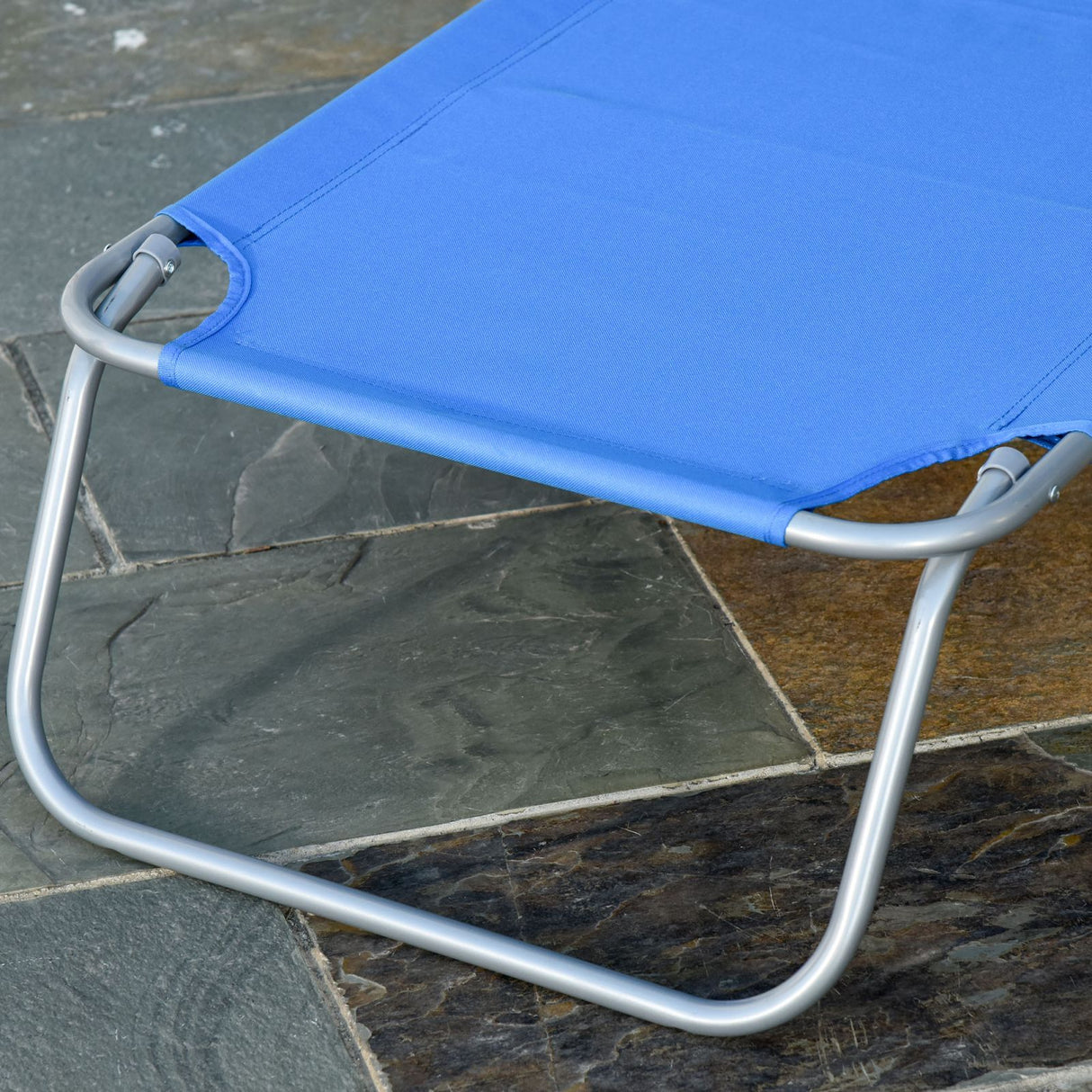 easycomfort easycomfort sdraio da giardino pieghevole in metallo e tessuto oxford lettino prendisole traspirante blu ean 8054111845281