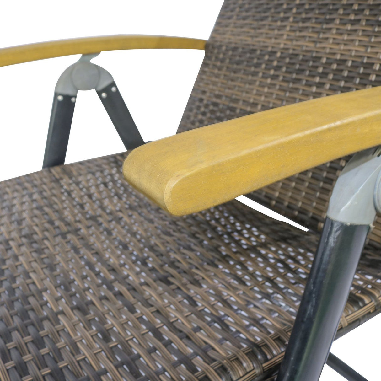 easycomfort easycomfort sdraio da giardino pieghevole schienale reclinabile 4 livelli in pe rattan e alluminio ean 8055776914435