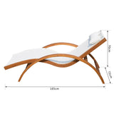 easycomfort easycomfort sdraio lettino prendisole relax da giardino in legno e texilene crema ean 8054144134420