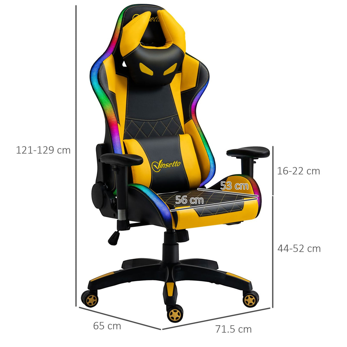 easycomfort easycomfort sedia da gaming giallo nero