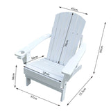 easycomfort easycomfort sedia da giardino adirondack in legno bianco 97x72 39x93cm ean 8054111840200