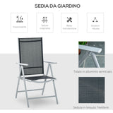 easycomfort easycomfort sedia da giardino pieghevole con schienale regolabile in alluminio ean 8054144132891