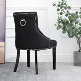 easycomfort easycomfort sedia da pranzo elegante imbottita rivestimento in lino con bottoni trapuntati nero ean 8054144139913