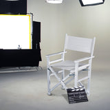 easycomfort easycomfort sedia da regista in legno di faggio e seduta in tessuto bianco ean 8054144136448