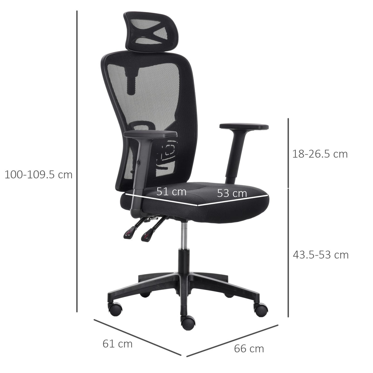 easycomfort easycomfort sedia da ufficio ergonomica girevole altezza regolabile supporto lombare e poggiatesta nero