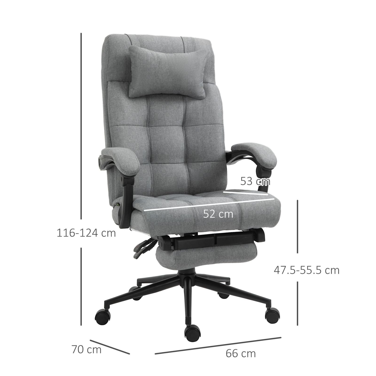 Sedia da ufficio ergonomica QS-02 (grigio)