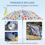 easycomfort easycomfort sedia pieghevole per bambini con ombrello parasole per giardino spiaggia campeggio 44 5x43x64 5cm ean 8054111843973