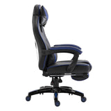easycomfort easycomfort sedie da ufficio sedia da gaming sedia da scrivania ergonomiche con rotelle in ecopelle blu e nero ean 8055776915760