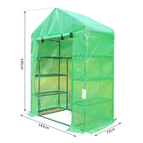 easycomfort easycomfort serra con scaffali serre agricole con tetto a spiovente in pe 143x73x195cm ean 8054111843669