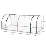 easycomfort easycomfort serra da giardino a tunnel in pvc telaio in acciao trasparente 200x100x80cm ean 8054111849159