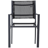 easycomfort easycomfort set 2 sedie da esterno in acciaio e textilene nero ean 8054144136707