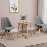 easycomfort easycomfort set 2 sedie imbottite con gambe in legno e rivestimento grigio ean 8055776912974