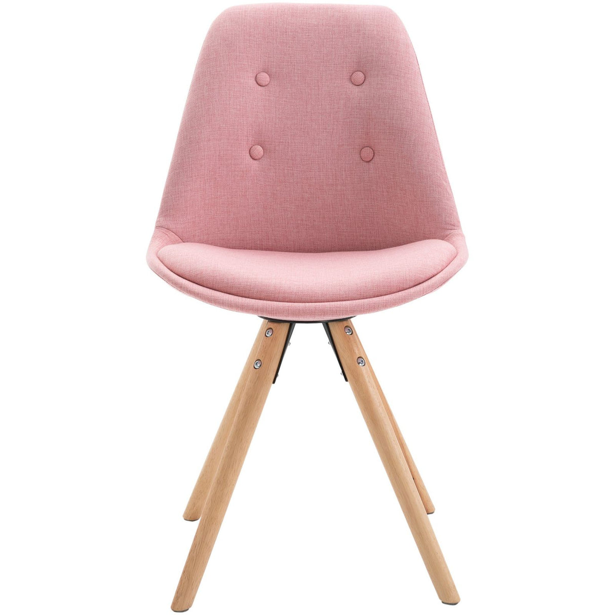 easycomfort easycomfort set 2 sedie imbottite con gambe in legno e rivestimento rosa ean 8055776913841