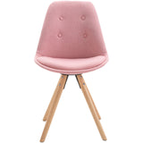 easycomfort easycomfort set 2 sedie imbottite con gambe in legno e rivestimento rosa ean 8055776913841