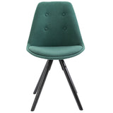 easycomfort easycomfort set 2 sedie imbottite con gambe in legno nero e rivestimento verde ean 8055776913261