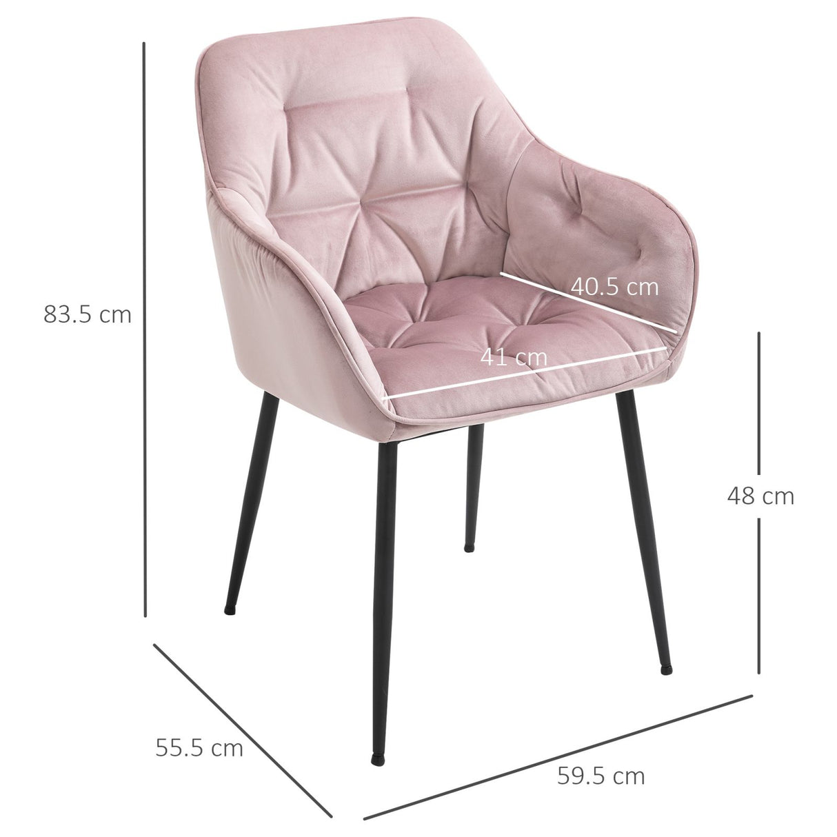 easycomfort easycomfort set 2 sedie moderne imbottite stile nordico in velluto e metallo rosa ean 8055776915449