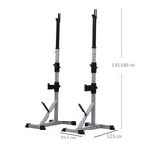 easycomfort easycomfort set 2 supporti bilanciere in acciaio con 3 ganci altezza regolabile e portata 200kg argento nero