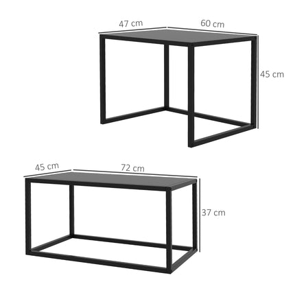 immagine-3-easycomfort-easycomfort-set-2-tavolini-da-salotto-moderni-impilabili-con-telaio-in-acciaio-nero
