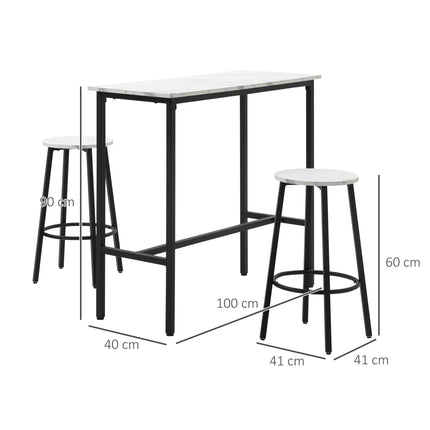 immagine-3-easycomfort-easycomfort-set-3-pezzi-con-tavolo-rettangolare-e-2-sgabelli-da-bar-in-truciolato-mdf-e-acciaio-bianco-e-nero