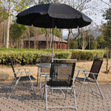 easycomfort easycomfort set mobili da giardino con tubi dacciaio 6 pezzi nero