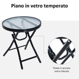 easycomfort easycomfort set tavolino e sedie da giardino pieghevoli e a dondolo grigie ean 8055776912301