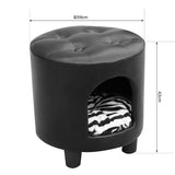 easycomfort easycomfort sgabello cuccia con cuscino per cane gatto nero 39x39x42 cm ean 8054111846004