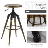 easycomfort easycomfort sgabello da bar stile industriale girevole altezza regolabile bronzo ean 8054111848633