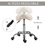 easycomfort easycomfort sgabello per estetista parrucchiere salone seduta sella 525349 61cm crema ean 8054111848466